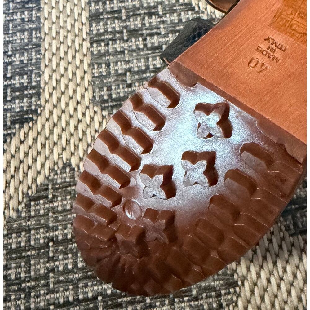 AUTUMN ADEIGBO TRIPLE STRAP CLOG - BLACK SNAKE EMBOSSED Sz EU40 - Picture 5 of 9